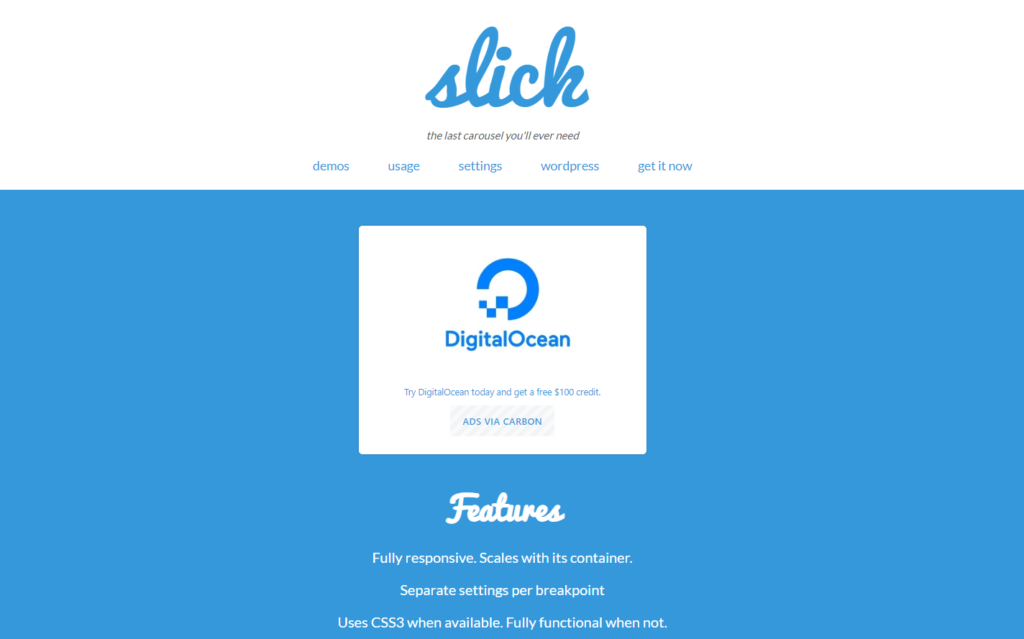 slickはレスポンシブ対応したスライドショー用プラグインです。
